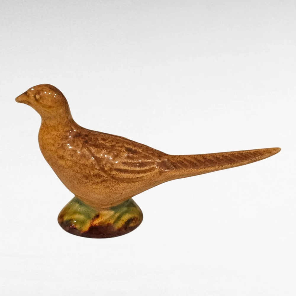 Vintage Rosemeade Pheasant Bird Salt & Pepper Shakers Pottery